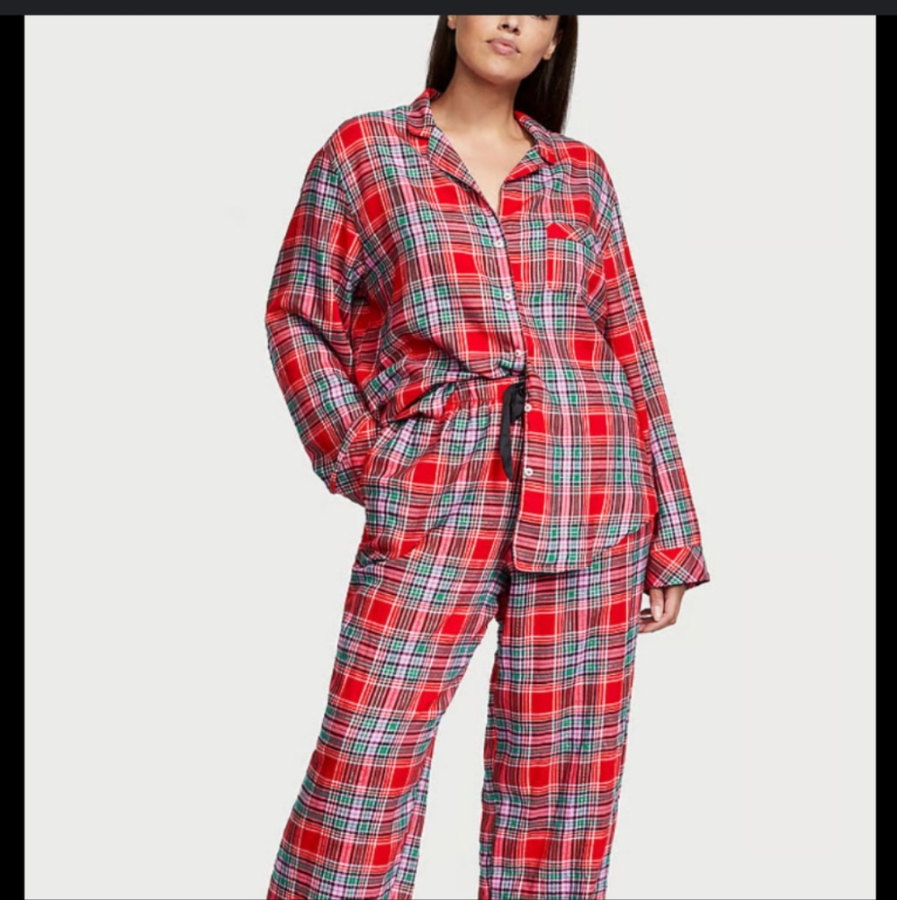 Victoria's Secret Plaid Pajama Shirt NWT